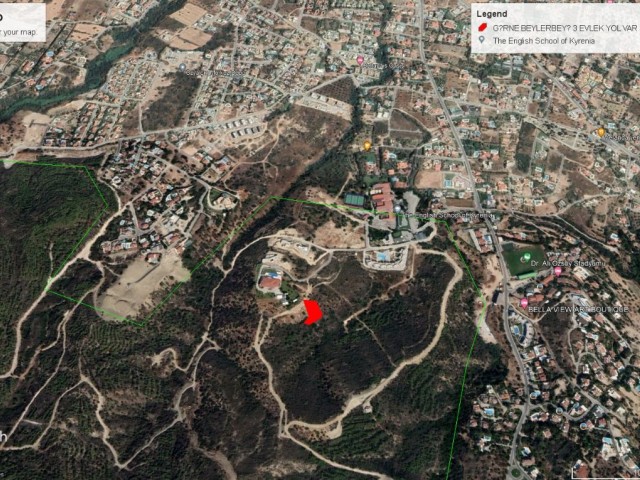 Girne Ballapaysda 1 Dönüm 1 Evlek Dağ ve Deniz Manzaralı Satılık Arazi Adem Akın 05338314949 - Fotoğraf 3