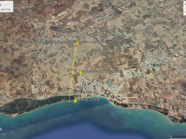 Not : İskele Aygün Sınırın da Deniz ve Otelelr Manzaralı Satılık 6500 M2 Arazi Adem Akın 05338314949 - Fotoğraf 2