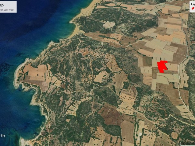 Dipkarpaz da Kelepir Fiyata Satılık 13 Dönüm 1 Evlek Deniz Manzaralı Arazi Dönüm Fiyatı 15,000 GBP Adem Akın 05338314949 - Fotoğraf 1