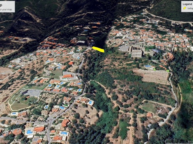 Girne Bellapais bölgesin muhteşem manzaralı satılık arsa İLETİŞİM:  ADEM AKIN 05338314949 