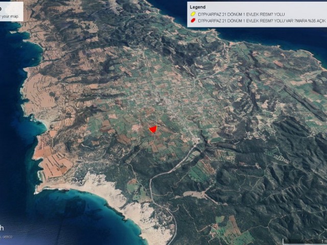 DİPKARPAZDA VE BÖLGENİN EN KALİTELİ ARAZİLERİNDEN OLAN 21DÖNÜM 1 EVLEK SATILIK ARAZİ ADEM AKIN 05338314949