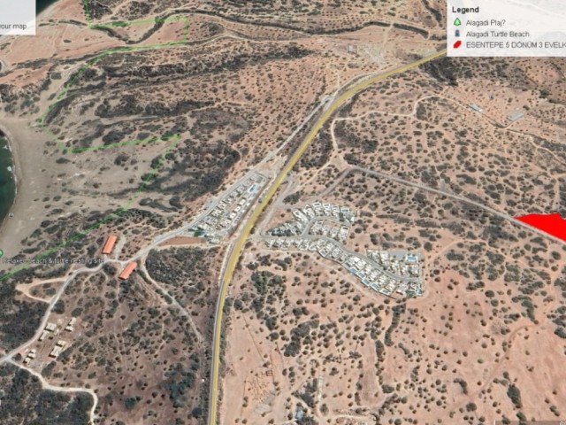 ESENTEPE DE DENİZ MANZARALI HARİKA KONUMDA SATILI   5 DÖNÜM 3 EVLEK ARAZİ TOPLAM FİYATI 360.000 stg  FİYATI  ADEM AKIN 05338314949