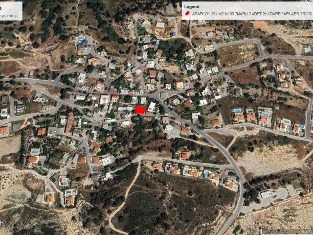Girne Arapköyde de Net Demiz Manzarakı Köy İçinde İmarlı 350 M2 Satılık Arsa Adem Akın 05338314949 - Fotoğraf 3