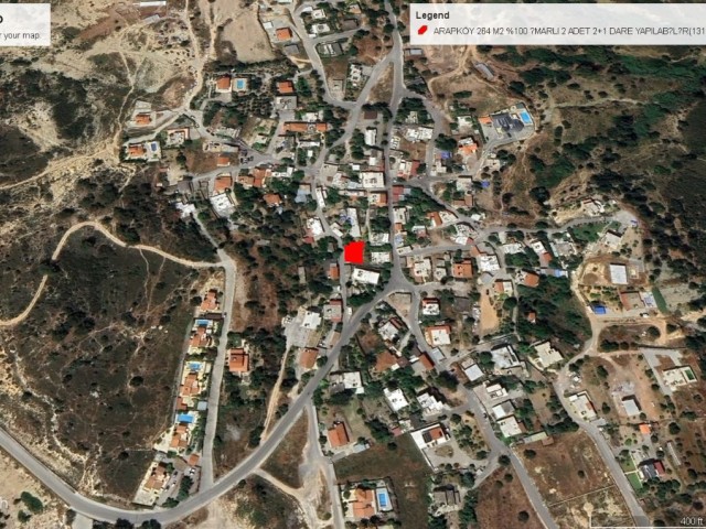 Girne Arapköyde de Net Demiz Manzarakı Köy İçinde İmarlı 350 M2 Satılık Arsa Adem Akın 05338314949 - Fotoğraf 4