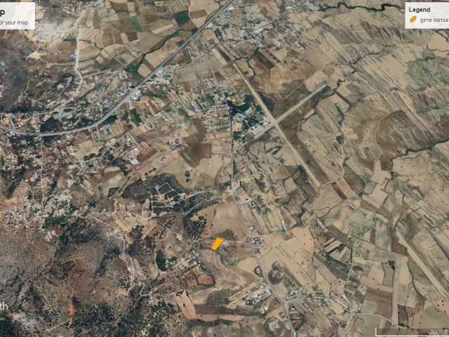 GİRNE KUMRUCU DA SATILIK 3 DÖNÜM 3 EVLEK DENİZ MANZARALI ARAZİ TOPLAM FİYATI 600,000 GBP İÇİNDE BİR KONUT VAR ADEM AKIN 05338314949