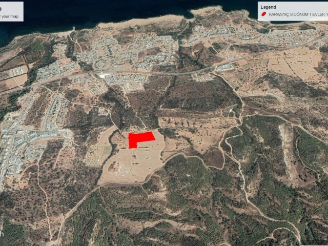 Girne Karaağaçda Dağ ve Net Deniz Manzaralı Satılık 8 Dönüm 1 Evlek Arazi Adem Akın 05338314949 - Fotoğraf 2
