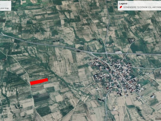 Gönendere de Kelepir Fiyata Satılık 7,5 Dönüm Arazi Dönüm Fiyatı 13,000 GBP Adem Akın 05338314949 - Fotoğraf 1
