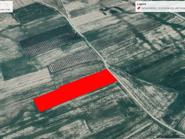Gönendere de Kelepir Fiyata Satılık 7,5 Dönüm Arazi Dönüm Fiyatı 13,000 GBP Adem Akın 05338314949 - Fotoğraf 3