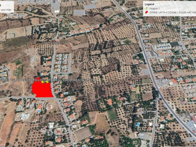 Not: Kat Karşılığı : Girne Lapta da Deniz Manzaralı Harika Konum da Satılık 4 Dönüm 3 Evlek Arazi Adem Akın 05338314949 - Fotoğraf 3