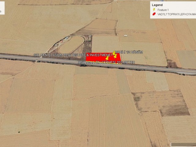 Not : Dönüm Fiyatı : 60,000 GBP: Vadili Toprağı Lefkoşa Mağusa Ana Yolu Üzerin de Fasıl 96 Satılık 12 Dönüm Arazi Adem Akın 05338314949 - Fotoğraf 3