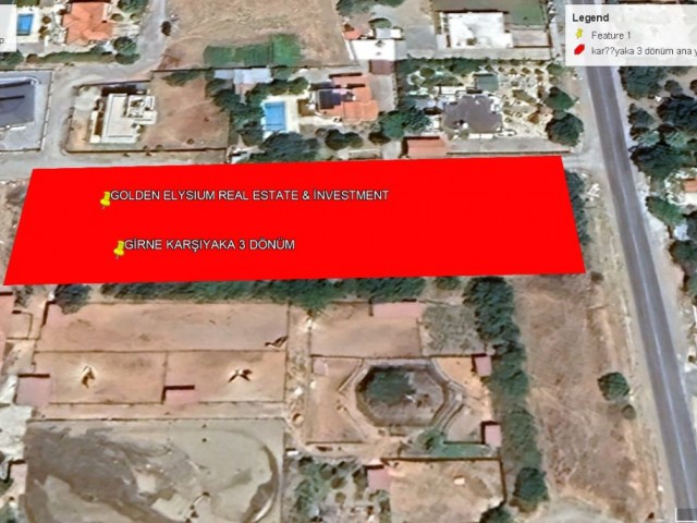 Not: Dönüm Fiyatı : 250,000 GBP: Girne Karşıyaka da Ana Yola Temaslı Deniz Manzaralı Süper Konum da Satılık 3 Dönüm Arazi Adem Akın: 05338314949 - Fotoğraf 1