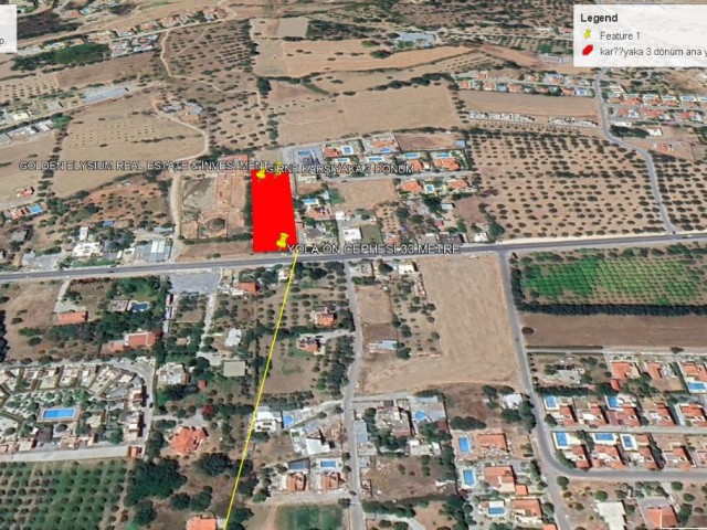 Not: Dönüm Fiyatı : 250,000 GBP: Girne Karşıyaka da Ana Yola Temaslı Deniz Manzaralı Süper Konum da Satılık 3 Dönüm Arazi Adem Akın: 05338314949 - Fotoğraf 3