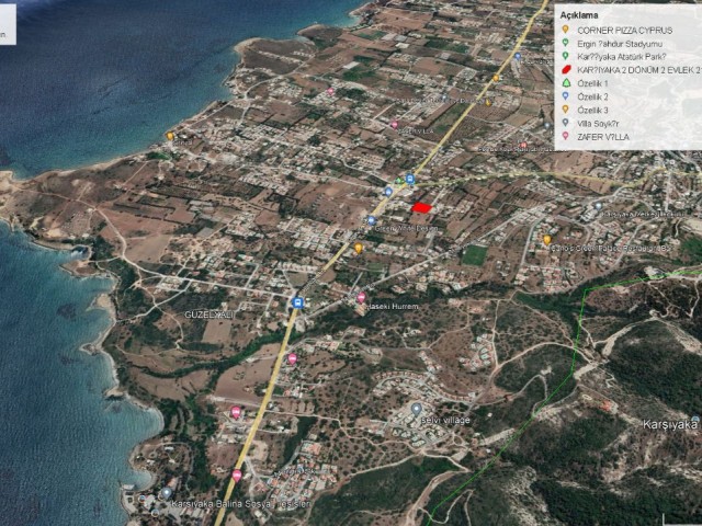 Girne Karşıyakada Harika Deniz Manzarasıyla Satılık 2 Dönüm 2 Evlek Arazi Adem Akın 05338314949 - Fotoğraf 2