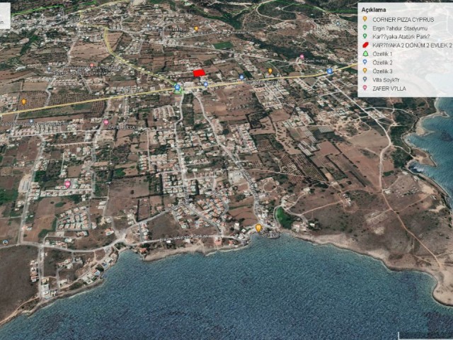 Girne Karşıyakada Harika Deniz Manzarasıyla Satılık 2 Dönüm 2 Evlek Arazi Adem Akın 05338314949 - Fotoğraf 3