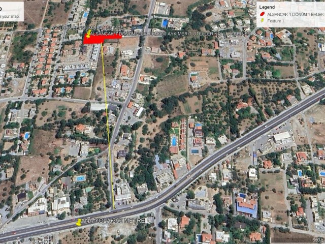 Not: Toplam Fiyatı : 250,000 GBP Alsancak Merit Oteller Yolu Üzerin de 1 Dönüm 1 Evlek 1300 Ayk Eşdeğer Koçanlı Süper Konum da ve Deniz & Oetel Manzaralı Satılık Arazi Adem Akın 05338314949 - Fotoğraf 2