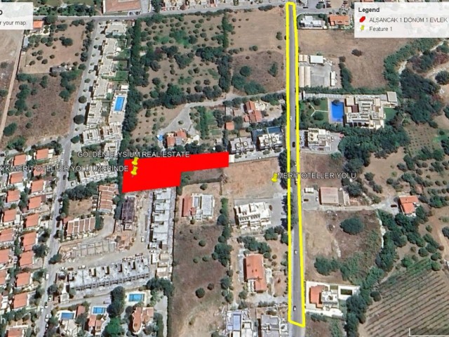 Not: Toplam Fiyatı : 250,000 GBP Alsancak Merit Oteller Yolu Üzerin de 1 Dönüm 1 Evlek 1300 Ayk Eşdeğer Koçanlı Süper Konum da ve Deniz & Oetel Manzaralı Satılık Arazi Adem Akın 05338314949 - Fotoğraf 4