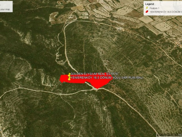 NOT: DÖNÜM FİYATI 5,000 GBP . YENİERENKÖY DE DAĞ VE DENİZ MANZARALI TÜRK KOÇANLI  SATILIK 16,5 DÖNÜM ARAZİ ADEM AKIN 05338314949