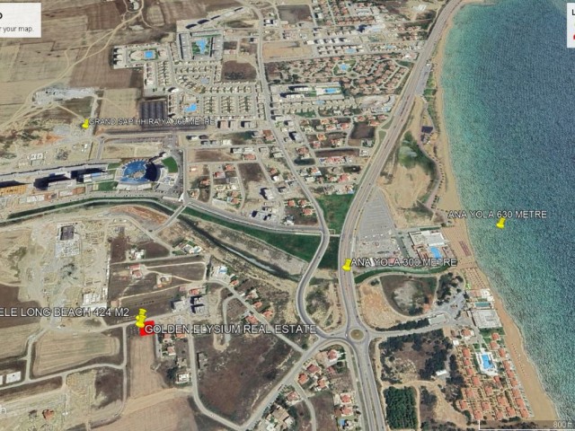 Not: Tpolam Fiyatı : 275,000 GBP : İskele Lon Beach da Projesi Hazır Ruhsatları Ödenmiş ve Temellerin Bır Kısmı Atılmış Halde 424 M2 İkiz Villa Projesi İle Satılık Arsa Adem Akın 05338314949 - Fotoğraf 4