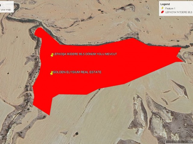 NOT : DÖNÜM FİYATI : 3,500 GBP  BÜYÜK YATIRIM FIRSATI LEFKOŞA İKİDERE BÖLGESİN DE KELEPİR FİYATA SATILIK 95,5 DÖNÜM ARAZİ ADEM AKIN 05338314949