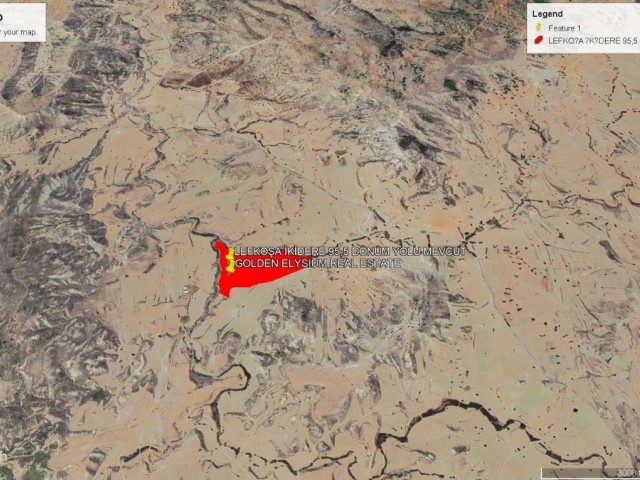 NOT : DÖNÜM FİYATI : 3,500 GBP  BÜYÜK YATIRIM FIRSATI LEFKOŞA İKİDERE BÖLGESİN DE KELEPİR FİYATA SATILIK 95,5 DÖNÜM ARAZİ ADEM AKIN 05338314949