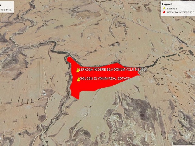 NOT : DÖNÜM FİYATI : 3,500 GBP  BÜYÜK YATIRIM FIRSATI LEFKOŞA İKİDERE BÖLGESİN DE KELEPİR FİYATA SATILIK 95,5 DÖNÜM ARAZİ ADEM AKIN 05338314949