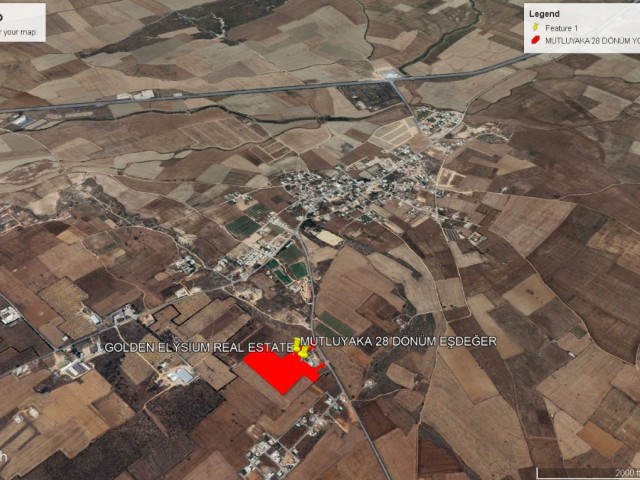 Not : Dönüm Fiyatı : 60,000 GBP : Mutluyaka da Süper Konumda Eşdeğer Koçanlı Satılık 28 Dönüm Arazi Adem Akın 05338314949 - Fotoğraf 2