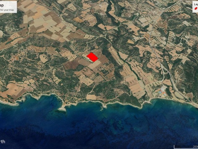 Dipkarpaz da Net Deniz Manzaralı Kelepir Fiyata Satılık 16 Dönüm 1 Evlek Arazi Dönüm Fiyatı 15,000 GBP Adem Akın 05338314949 - Fotoğraf 3