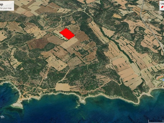 Dipkarpaz da Net Deniz Manzaralı Kelepir Fiyata Satılık 16 Dönüm 1 Evlek Arazi Dönüm Fiyatı 15,000 GBP Adem Akın 05338314949 - Fotoğraf 4