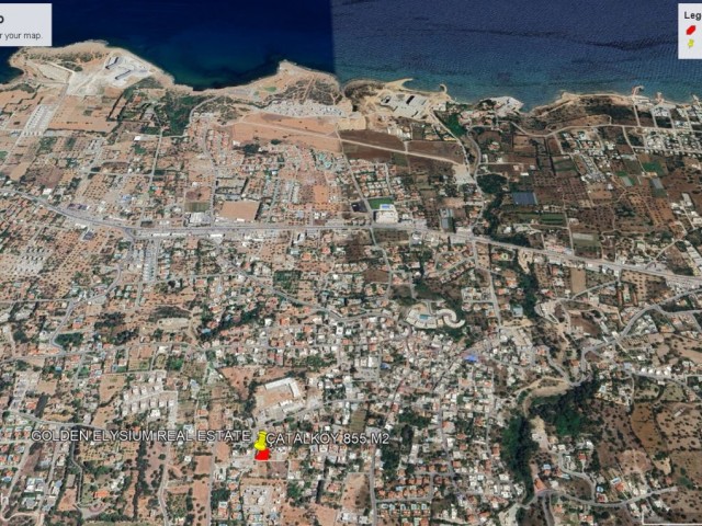 Not: Toplam Fiyatı: 180,000 GBP Girne Çatalköy de Net Deniz Manzaralı Süper Konum da Satılıkı 855 M2 Arsa Adem Akın 05338314949 - Fotoğraf 3