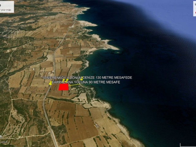 NOT: DÖNÜM FİYATI 105,000 GBP : YENİERENKÖY DE DENİZE SIFIR YATIRIMLIK VE EŞDEĞER KOÇANLI SATILIK 4 DÖNÜM ARAZİ ADEM AKIN 05338314949