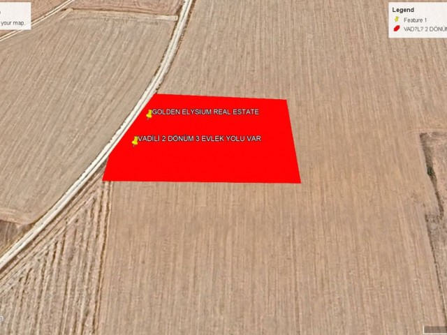 TOPLAM FİYATI : 48,000 GBP VADİLİ DE SÜPER LOCACİON DA SATILIK 2 DÖNÜM 3 EVLEK EŞDEĞER KOÇANLI ARAZİ ADEM AKIN 05338314949