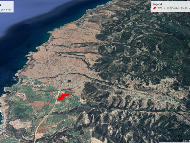 Tatlısuda Ssüper Konumda ve Net Deniz Manzaralı Satılık 15 Dönüm Arazi Adem Akın 05338314949 - Fotoğraf 2