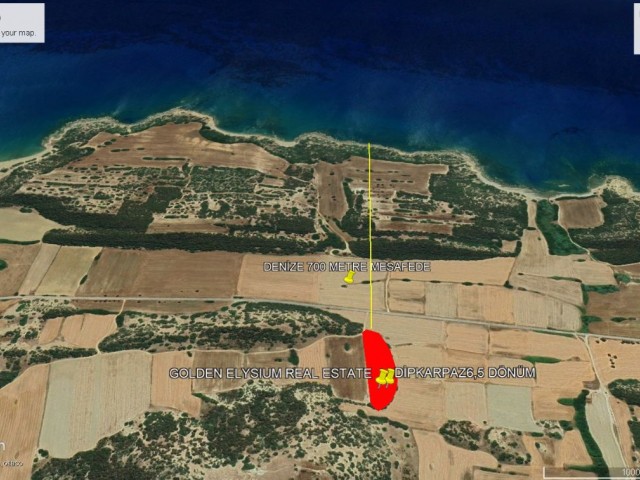Not: Dönüm Fiyatı 12,000 GBP: Dipkarpazda Neize 700 Metre Mesafede ve Ana Yola 50 Metre Mesafede Satılık 6,5 Dönüm Arazi Adem Akın 05338314949 - Fotoğraf 4