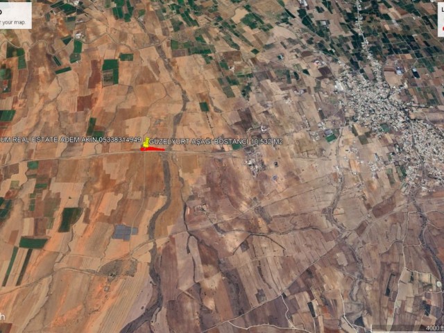 NOT: YARI KAT KARŞILIĞI VEYA DÖNÜM FİYATI : 70,000 GBP : GÜZELYIRT AŞAĞIBOSTANCI DA YOLAN TEMASLI  32 DÖNÜM 1 EVLEK % 220 İMARLI 10 KAT İZİNLİ SATILIK ARAZİ ADEM AKIN 05338314949