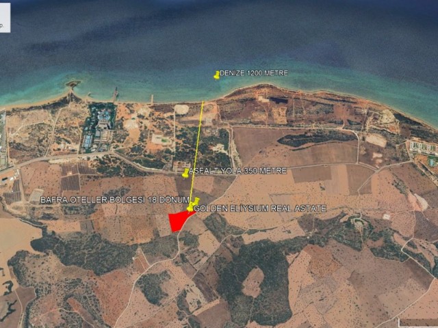 Bafra Tatil Köyün de Oteller ve Deniz Manzaralı Yatırımlık Süper Konum da Satılık 18 Dönüm Arazi Adem Akın 05338314949 - Fotoğraf 2