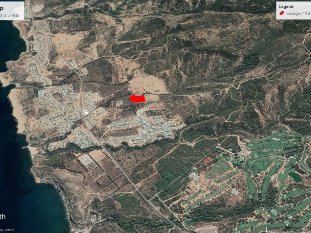 KARAĞAÇ DE DENİZ MANZARALİ HARİKA KONUMDA SATILIK 12.3  DÖNÜM ARAZİ