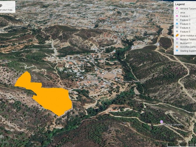 Girne Malatya Kat Karşılığı Satılık Dağ ve Deniz Manzarası 40 Dönüm Arazi Adem Akın 05338314949 - Fotoğraf 4