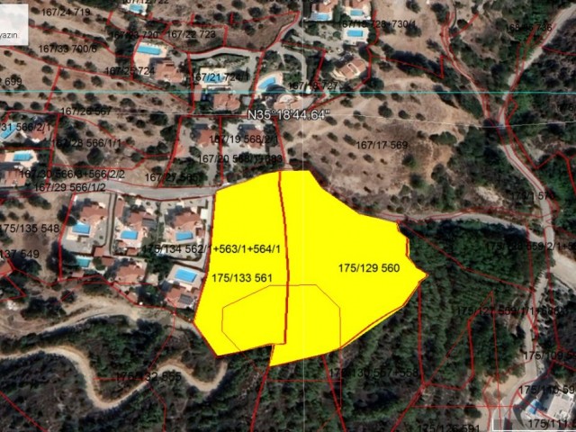 GİRNE / BELLAPAIS'de 8.5 Dönüm mükemmel manzaralı Villa veya Rezidanzlık ARAZİ  : DOĞAN BORANSEL +90533 867 19 11