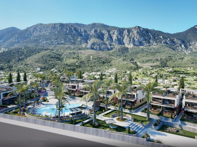 Girne Lapta'nın Kalbinde Deniz ve Dağ Manzaralı Ödeme Planlı 2+1 Daireler !! - Fotoğraf 3