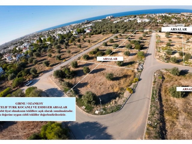 GİRNE Cratos Hotel karşısı satılık tapusu hazır arsalar, tüm altyapı hazır arsalarimız satılıktır.Fiyatlar mantıklı teklifler üstünden değerlendirilecek... Satış fiyatı 335 stg M2 Şi... - Fotoğraf 1