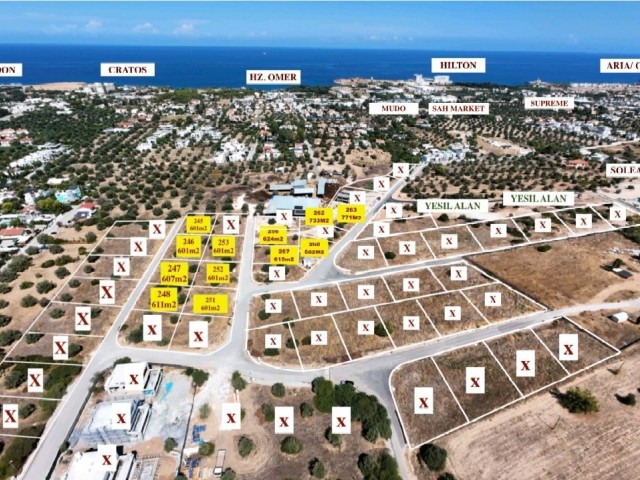 GİRNE Cratos Hotel karşısı satılık tapusu hazır arsalar, tüm altyapı hazır arsalarimız satılıktır.Fiyatlar mantıklı teklifler üstünden değerlendirilecek... Satış fiyatı 335 stg M2 Şi... - Fotoğraf 2