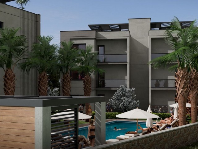 Girne Alsancak, havuz ve güvenlikli sitede ister zemin bahçeli, ister orta kat ister teraslı daireler....Yarisi peşin, yarışı 36 ay eld n taksitle... - Fotoğraf 4
