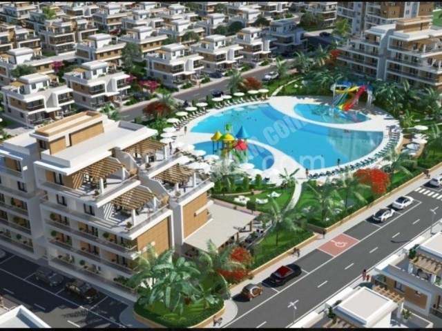 İskele Royal Sun Elite'de Deniz Manzaralı 2+1 Kiralık Dublex Villa